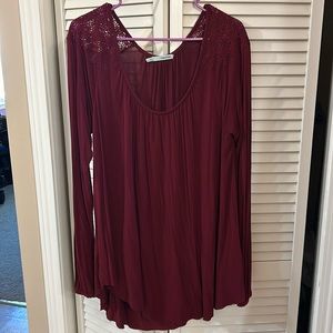 Maroon/Red long sleeve